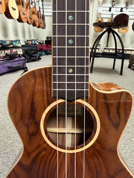 LANIKAI MRS-CET Solid Morado Electric Tenor Ukulele w/Case - Cutaway/Fishman Pickup