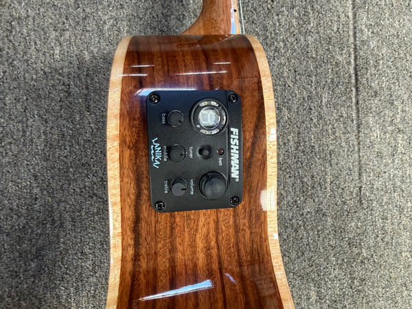 LANIKAI MRS-CET Solid Morado Electric Tenor Ukulele w/Case - Cutaway/Fishman Pickup