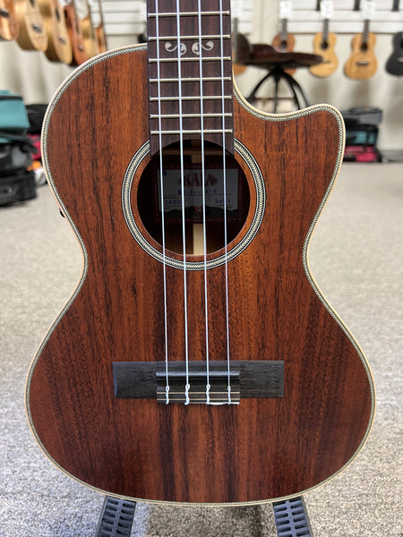 KALA KA-SA-TE-C Solid Acacia Electric Tenor Ukulele w/Cutaway