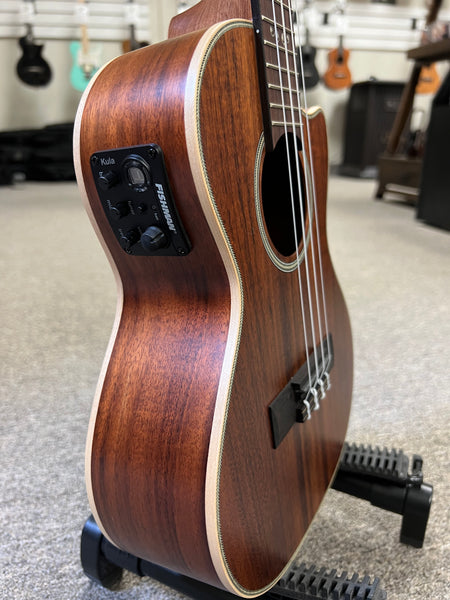 KALA KA-SA-TE-C Solid Acacia Electric Tenor Ukulele w/Cutaway