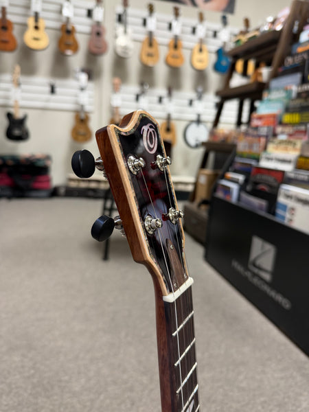 OHANA Custom Solid Body Steel String Electric Tenor Ukulele w/Case - Wine Red