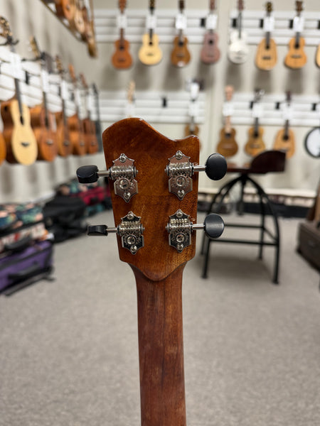 OHANA Custom Solid Body Steel String Electric Tenor Ukulele w/Case - Wine Red
