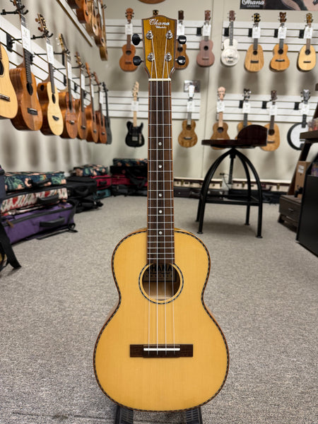 OHANA TK-70WG Solid Spruce/Willow Wood Tenor Ukulele