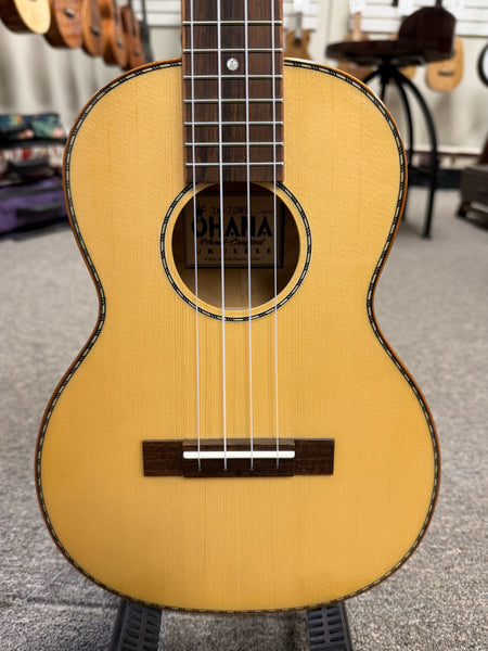 OHANA TK-70WG Solid Spruce/Willow Wood Tenor Ukulele