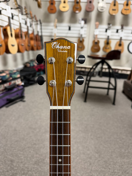 OHANA TK-70WG Solid Spruce/Willow Wood Tenor Ukulele
