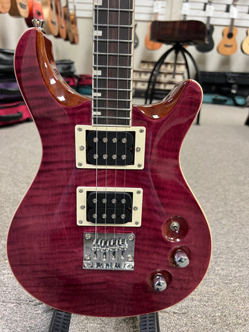 Flight Vanguard Solid Body Electric Ukulele w/Case - Transparent Purple TPP