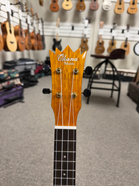 OHANA PKC-150SMO Spalted Mango Pineapple Concert Ukulele