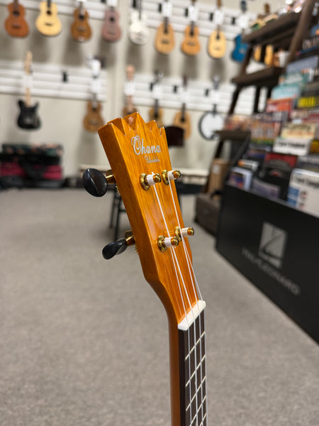 OHANA PKC-150SMO Spalted Mango Pineapple Concert Ukulele