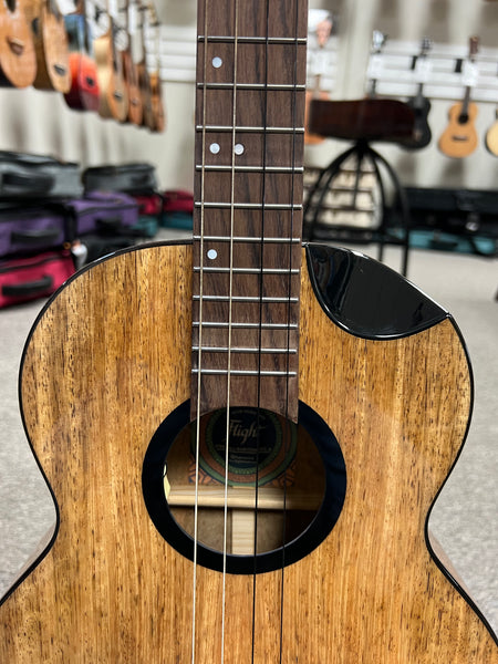 Flight Fireball Solid Mango Electric Baritone Ukulele w/Case #2 - Royal Series