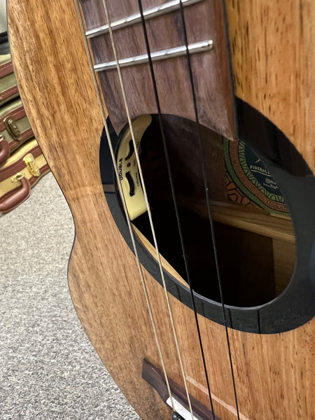 Flight Fireball Solid Mango Electric Baritone Ukulele w/Case #2 - Royal Series