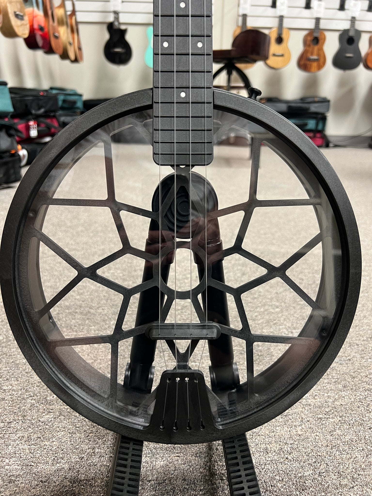 OUTDOOR Tenor Banjolele Ukulele  - Carbon Nickel - Clear Head - Weatheproof Travel Uke