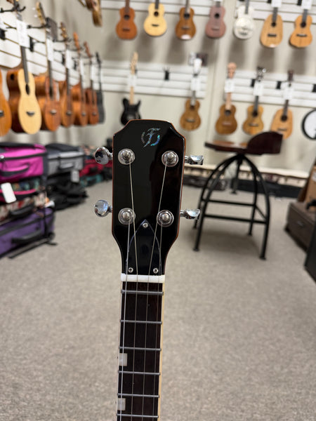Flight Vanguard Solid Body Electric Ukulele w/Case - Transparent Purple TPP