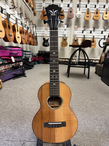 KoAloha Red Label Solid Cedar/Spruce and Rosewood/Flamed Maple Custom Tenor Ukulele w/Case - Pre Loved