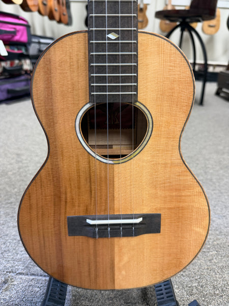 KoAloha Red Label Solid Cedar/Spruce and Rosewood/Flamed Maple Custom Tenor Ukulele w/Case - Pre Loved