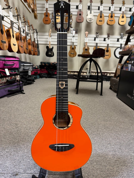 aNueNue LOUT Orange Lion Solid Cedar/Koa Tenor Ukulele w/Case - Pre Loved