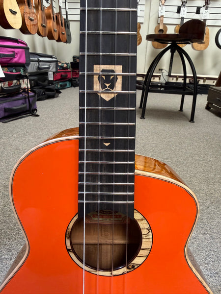 aNueNue LOUT Orange Lion Solid Cedar/Koa Tenor Ukulele w/Case - Pre Loved