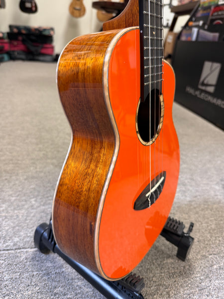 aNueNue LOUT Orange Lion Solid Cedar/Koa Tenor Ukulele w/Case - Pre Loved
