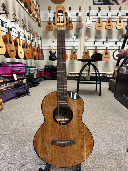 Flight Fireball Solid Mango Electric Baritone Ukulele w/Case #2 - Royal Series