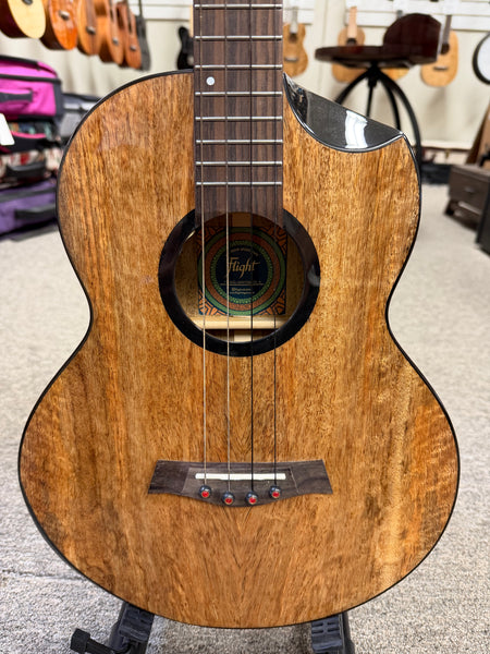Flight Fireball Solid Mango Electric Baritone Ukulele w/Case #2 - Royal Series