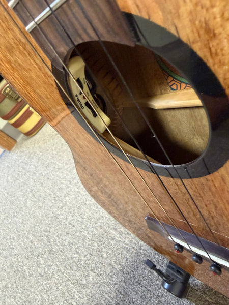 Flight Fireball Solid Mango Electric Baritone Ukulele w/Case #2 - Royal Series