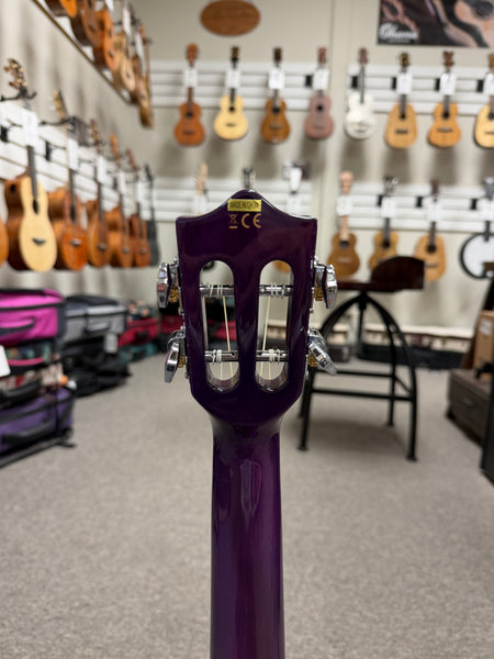 LANIKAI QM-PUCEC Quilted Maple Electric Concert Ukulele w/Case - Transparent Purple