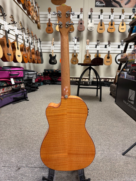 LANIKAI FM-CEB Flamed Maple Baritone Electric Ukulele w/Case - Cutaway/Fishman Pickup