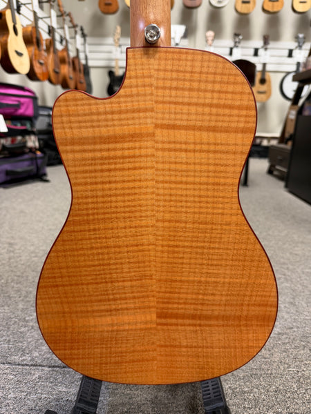 LANIKAI FM-CEB Flamed Maple Baritone Electric Ukulele w/Case - Cutaway/Fishman Pickup