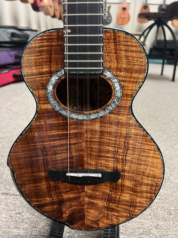 Cornerstone Custom Solid Koa Tenor Ukulele w/Case  #131 Triple Top