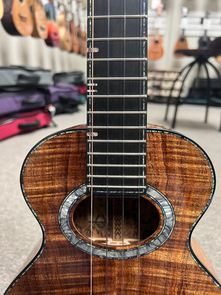 Cornerstone Custom Solid Koa Tenor Ukulele w/Case  #131 Triple Top