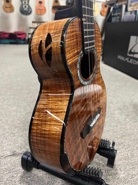 Cornerstone Custom Solid Koa Tenor Ukulele w/Case  #131 Triple Top