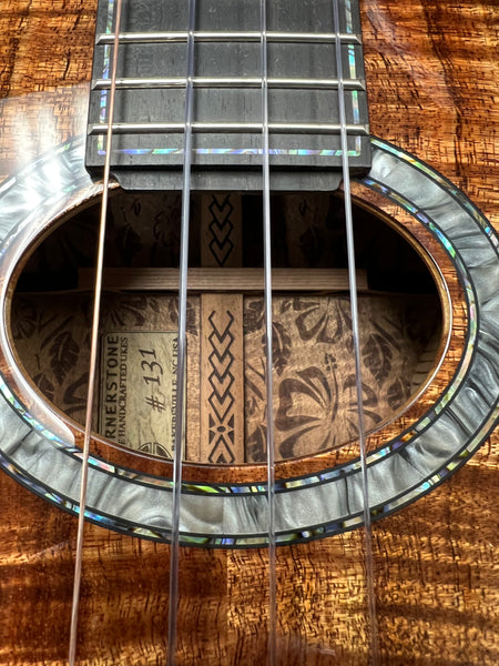 Cornerstone Custom Solid Koa Tenor Ukulele w/Case  #131 Triple Top