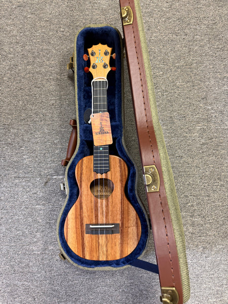 KoAloha KCM-10 Solid Koa Pikake Concert Ukulele w/Case #2 - Made in Hawaii