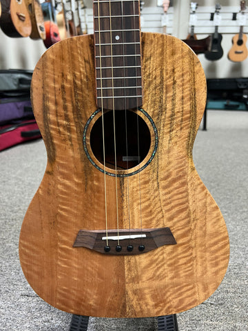 Makaio MSMBS-10 Steel String Spalted Mango Baritone Ukulele w/Case