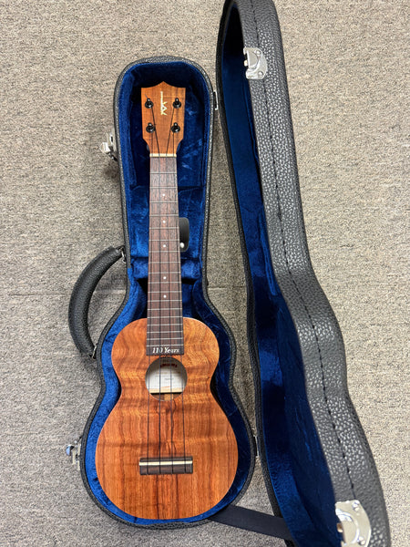 Kamaka HF-1L Solid Koa Soprano Long Neck Ukulele w/Case - Made in Hawaii