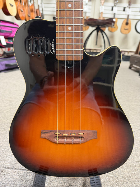Godin Multiuke Electric Tenor Ukulele w/Case - Sunburst Finish - Pre Loved