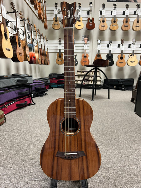 Makaio MKBS-10E Steel String Koa Electric Baritone Ukulele w/Case