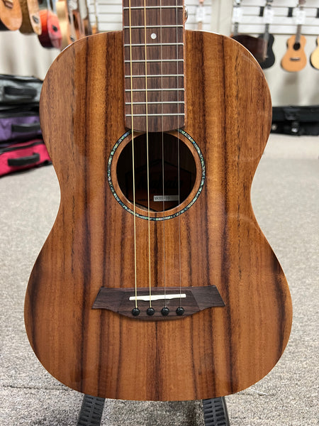 Makaio MKBS-10E Steel String Koa Electric Baritone Ukulele w/Case