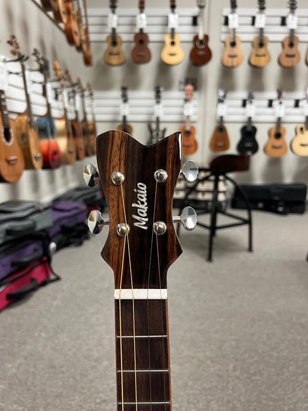 Makaio MKBS-10E Steel String Koa Electric Baritone Ukulele w/Case