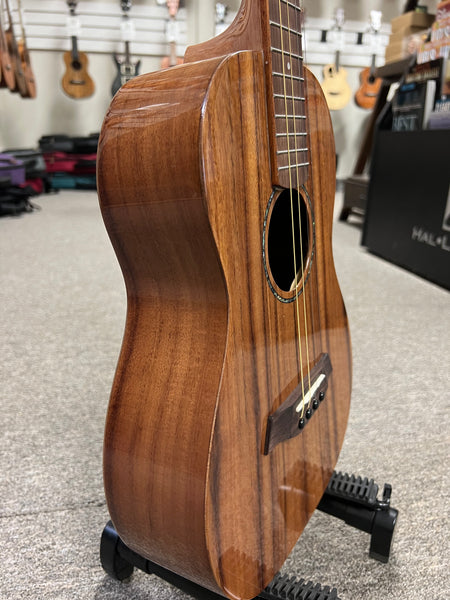 Makaio MKBS-10E Steel String Koa Electric Baritone Ukulele w/Case