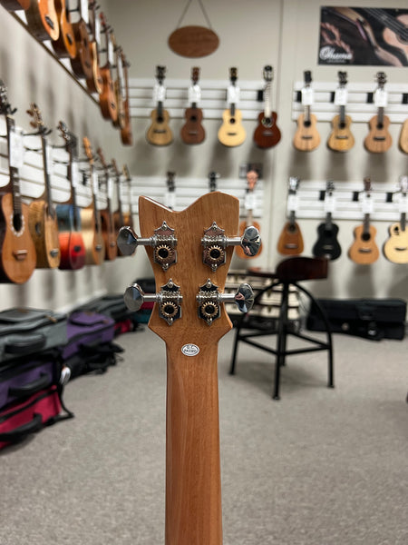 Makaio MKBS-10E Steel String Koa Electric Baritone Ukulele w/Case