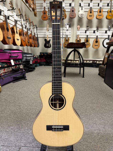 KALA KA-ASZCT-ST Solid Spruce/Ziricote Tenor XL Ukulele - Super Tenor