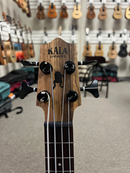 KALA Pacific Walnut Acoustic-Electric U-Bass w/Case - UBASS-PW-FS