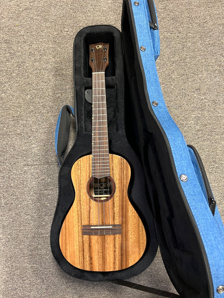 Oli L1-TA Solid Acacia Tenor Ukulele w/Case