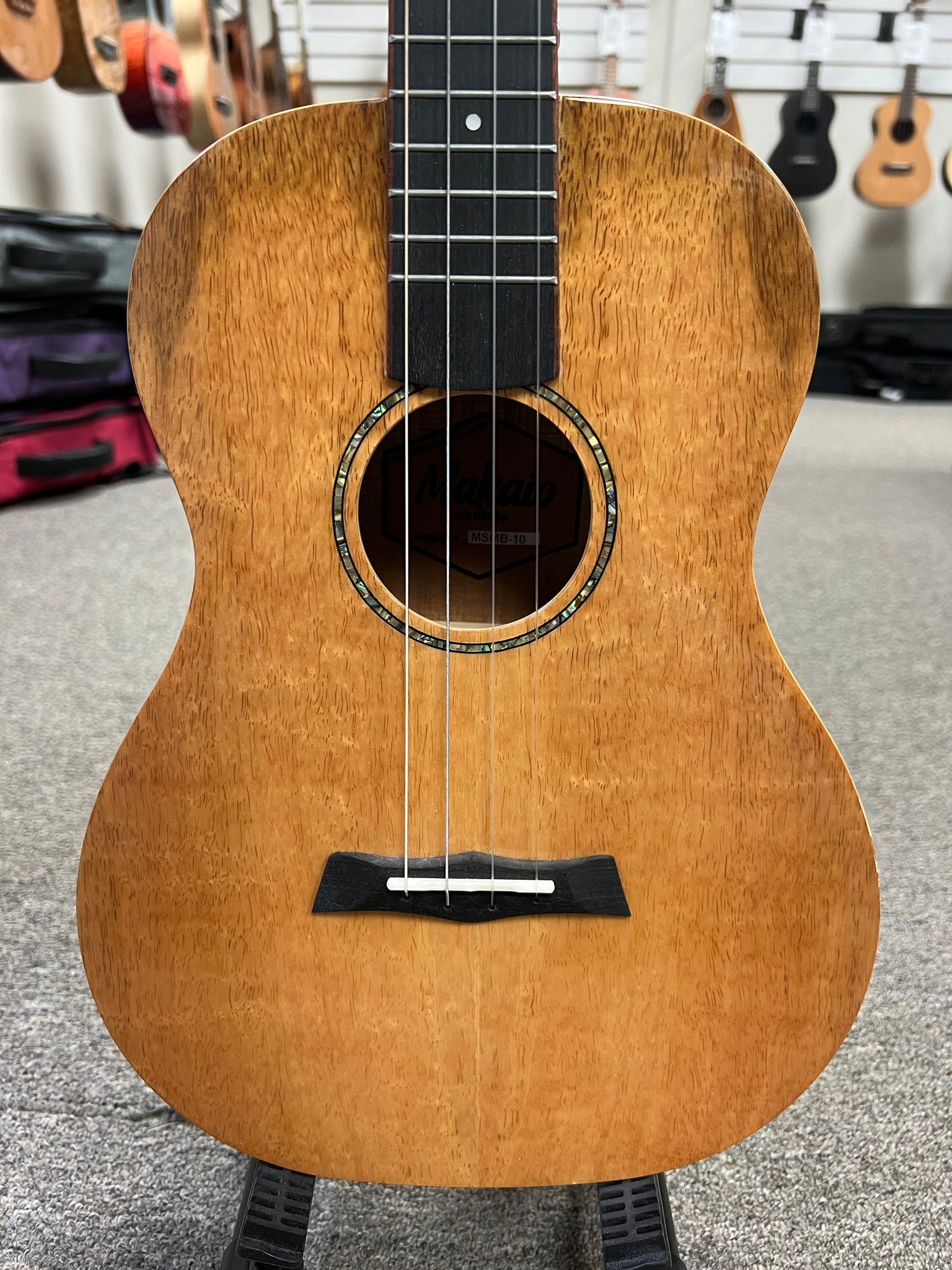 Makaio MSMB-10 Spalted Mango String Baritone Ukulele w/Case