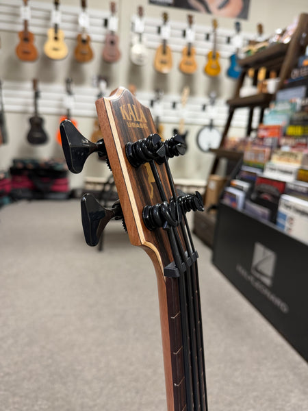 KALA EBY-FL Striped Ebony Fretless Acoustic-Electric U-Bass w/Case - UBASS