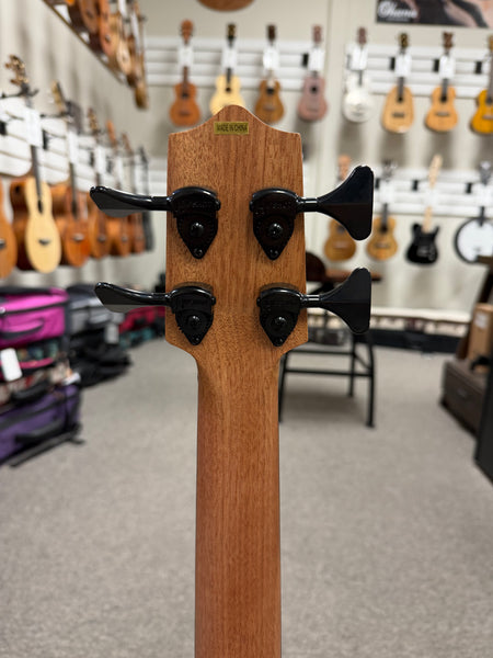 KALA EBY-FL Striped Ebony Fretless Acoustic-Electric U-Bass w/Case - UBASS