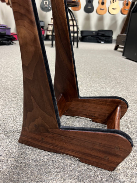 Custom Walnut Wood Ukulele Stand by Lee Murdock - Walnut Uke Stand
