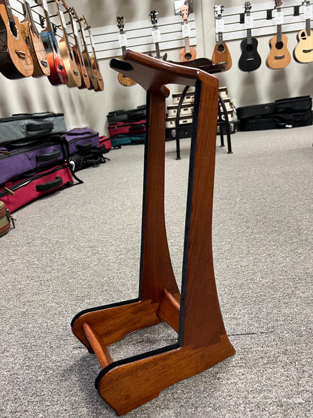 Custom South American Mahogany Wood Ukulele Stand by Lee Murdock - Mahogany Uke Stand