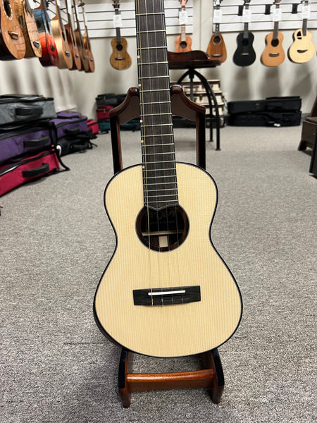 Custom South American Mahogany Wood Ukulele Stand by Lee Murdock - Mahogany Uke Stand