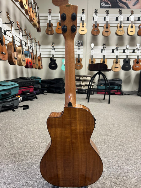 KALA KA-SCAC-T-CE Solid Cedar Top Acacia Tenor Electric Cutaway Ukulele